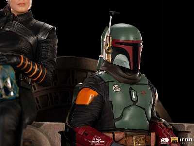 Star Wars The Mandalorian Deluxe Art Scale Statue 1/10 Boba Fett & Fennec on Throne 23 cm