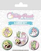 Tasty Peach Pin-Back Buttons 5-Pack