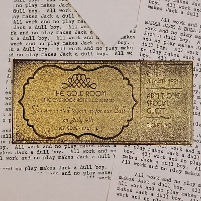 The Shining Replica Gyrosphere Collectible Ticket (gold plated)