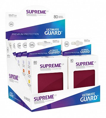 Ultimate Guard Supreme UX Sleeves Standard Size Burgundy (80)