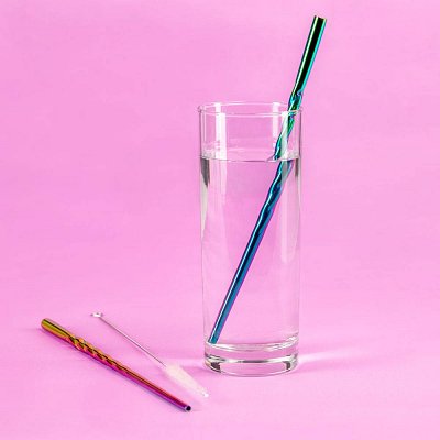 Unicorn Straw 2-Pack Horn