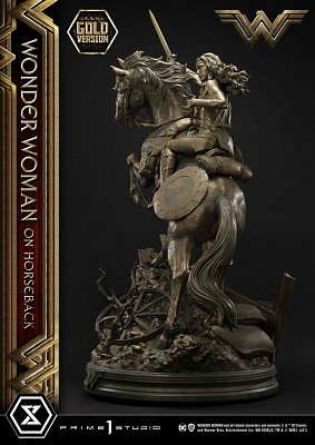 Wonder Woman Statue Wonder Woman on Horseback Gold Version 138 cm